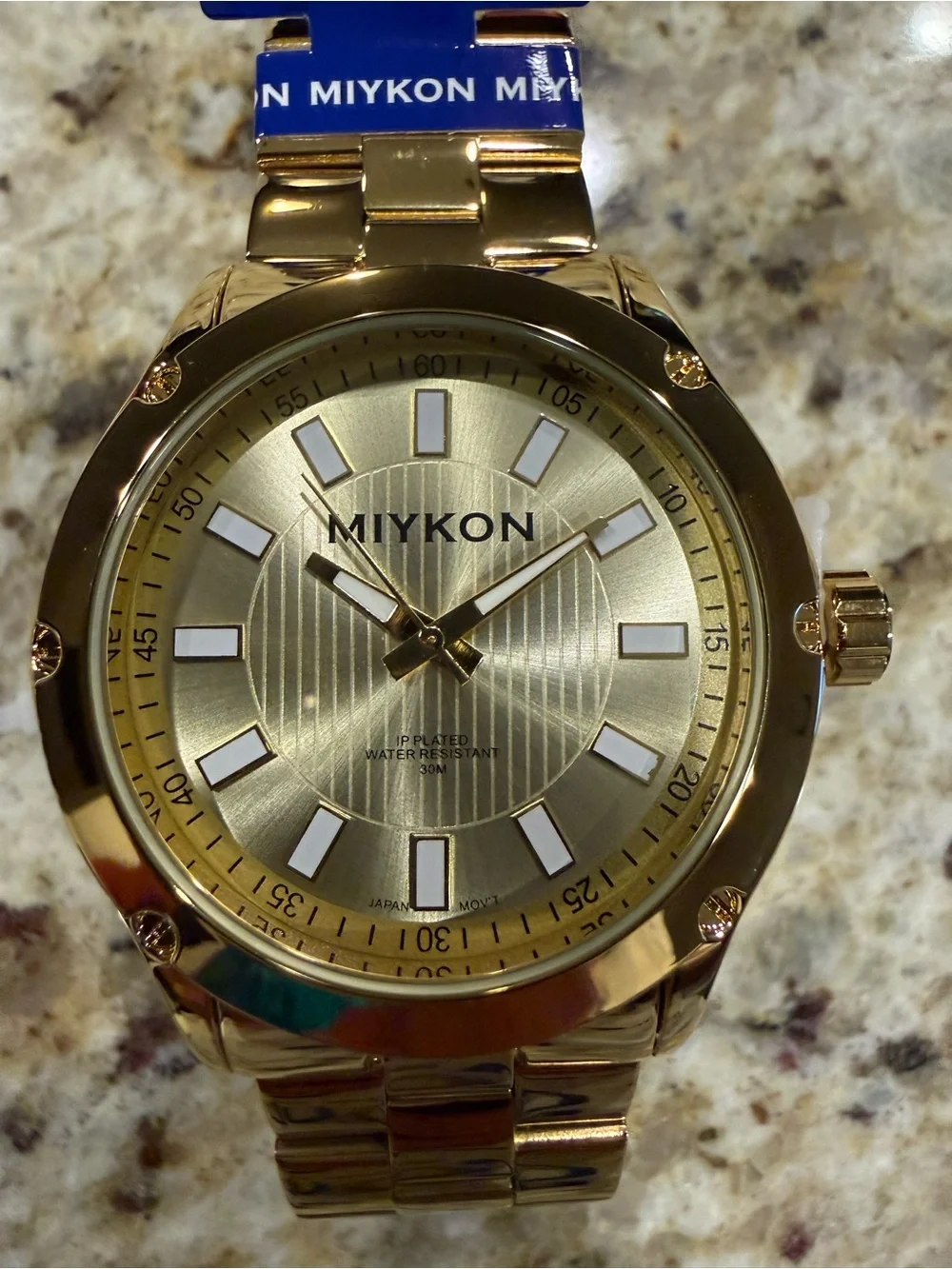 MIYKON Women's Gold Tone Stainless Steel Quartz Watch - 30m Water-Resistant